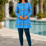 Burkini Mosaïque Bleu & Noir