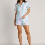 Ensemble pyjama rayé pastel – Chemise & Short