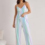 Ensemble pyjama pastel rayé