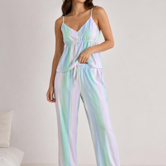 Ensemble pyjama pastel rayé