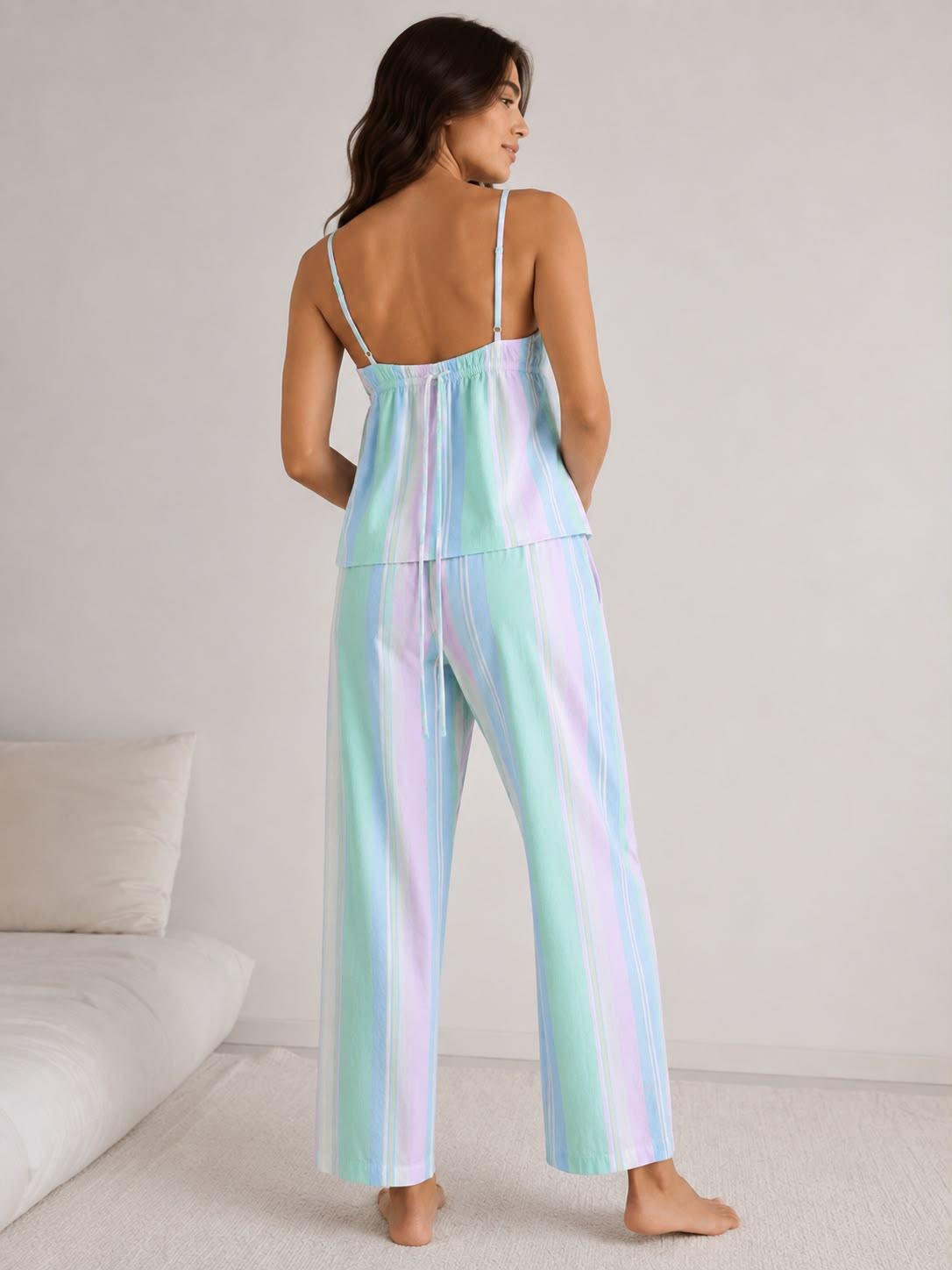Ensemble pyjama pastel rayé