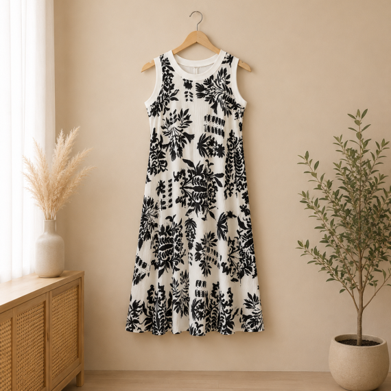 Chemise de Nuit Jardin Noir