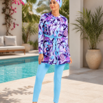 Azure Bloom Burkini Set