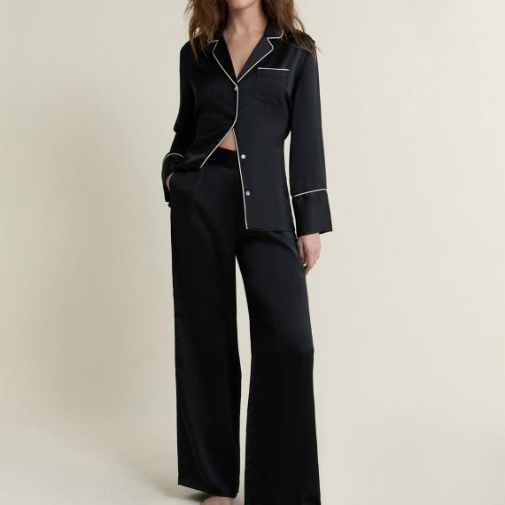 Pyjama élégant 2 pièces en satin S2501-C